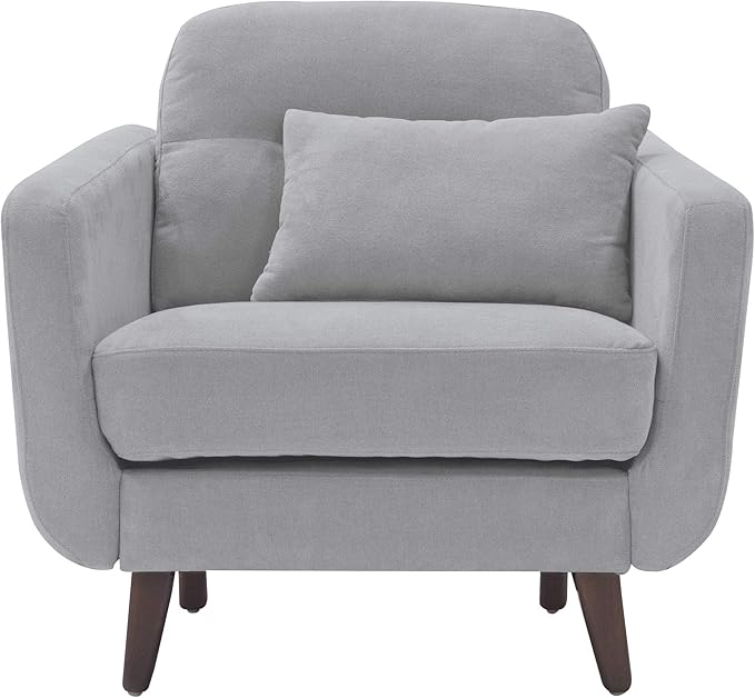 Serta Sierra Living Room Sofas Modern Design Microfiber Upholstered Couch Ideal for Smaller Spaces Arm Chair Smoke Gray