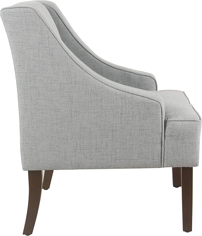 HomePop Velvet Swoop Arm Living-Room-Chairs Light Blue