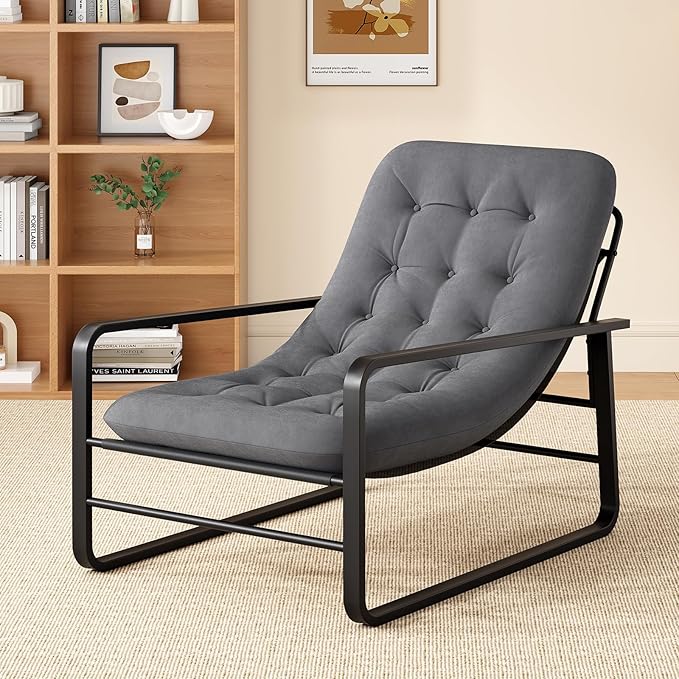 Soohow Accent Chair Sherpa Arm Chair for Living Room Mid Century Modern Accent Chairs Boucle Reading Bedroom Chair