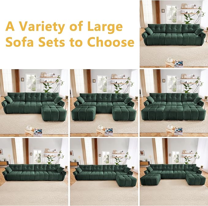 mikibama 47 Modern Oversized Sofa ChairsSingle Sofa Chair with ArmsUpholstered Deep Seat Couch Comfy Large Armchair for Living Room Bedroom Apartment OfficeChenille(Green)