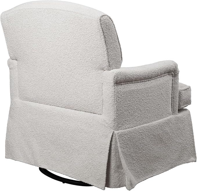 Art Leon Swivel Barrel Chairs Set of 2 - Modern Upholstered Swivel Barrel Chair Fabric Upholstered Accent Arm Chairs with Metal Base Modern Living Room Chairs Sofa Chairs for Bedroom White