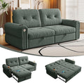 healthomse 77 Queen Size Sofa Bed 3-in-1 Convertible Sleeper Sofa Bed with Adjustable Backrest Modern Chenille Couch with Cup Holder and USB Ports for Living Rooms Bedrooms Small Spaces