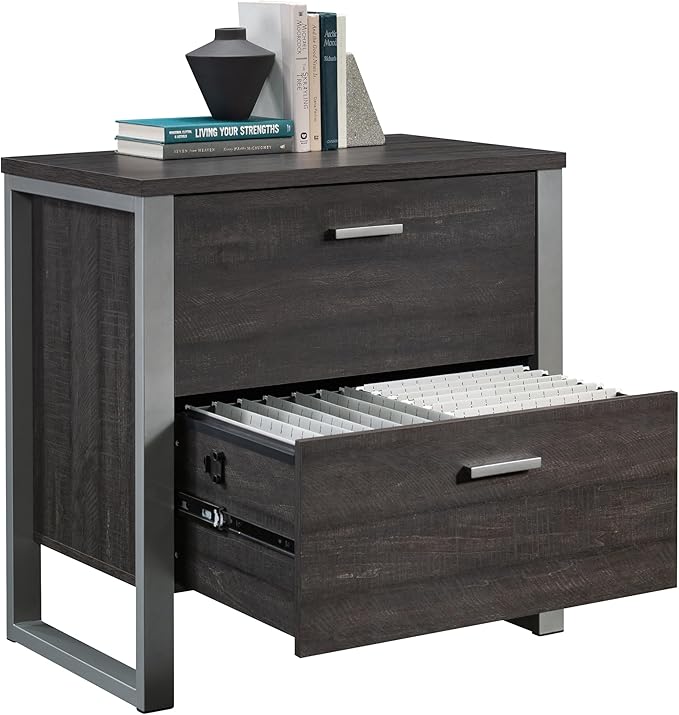 Modern 2 Drawer Small File Cabinet with Lock Under Desk Locking Drawers Storage Cabinet Organizer for Home Office FilingDarkbrown