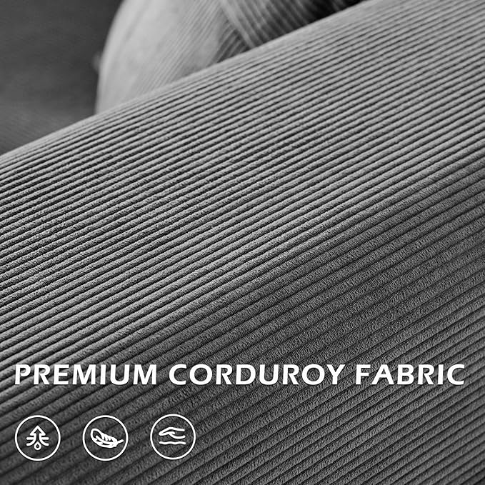 4-in-1 Folding Convertible Floor Sofa Bed 78 Oversized Compression Sofa No Assembly Required King Futon Lazy Couch Corduroy Loveseat Sleeper with Pull Out Bed Modular Futon Couch