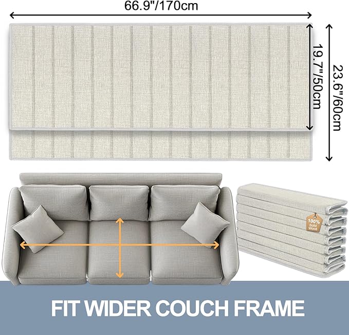 VERONLY Heavy Duty Couch Cushion Support Board to Fix Sagging Sofas 24 x 67 Sofa Thick Plywood Boards Add Strong Seat Supports Replacement Stuffing Under Couches Extend Life