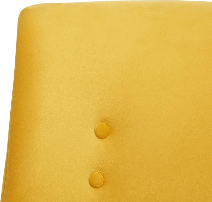 SAFAVIEH Home Collection Amina Mid-Century Modern Gold Velvet Accent Chair