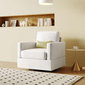Upholstered Swivel Barrel ChairModern Arm Chair for Living Room and Bedroom