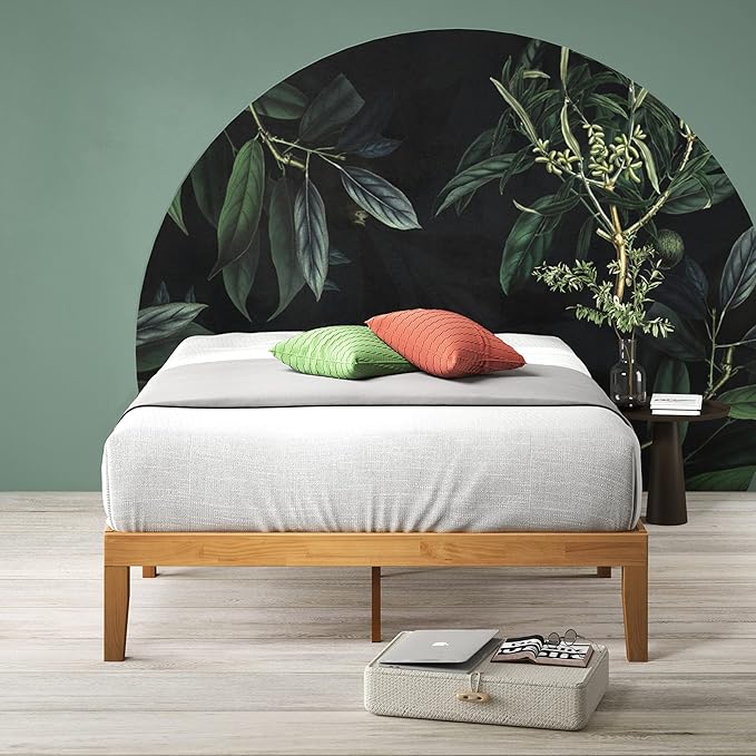 ZINUS Moiz Wood Platform Bed Frame / Wood Slat Support / No Box Spring Needed / Easy Assembly Natural Queen