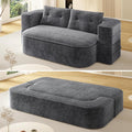 80 Convertible Folding Sofa Bed with Multi Functional BlanketKing Size Folding Mattress Sleeper Cloud Floor CouchCorduroy Boneless Sectional Couches for Living Room Bedroom (Dark Grey)