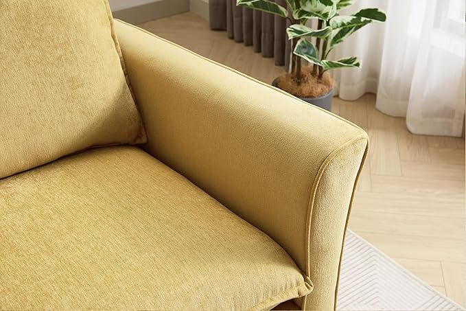 ERYE Living Room Accent Chair Modern Chenille Upholstered Wider Seat Cushion Leisure Armchair W/2 Pillows and Removable Cover for Home ApartmentBedroomOffice