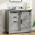 Vabches Lateral File Cabinets with Adjustable Shelf Farmhouse Filing Cabinet for Home Office Filing Organization Storage Cabinets with Sliding Barn Door for Hanging Files Letter/A4.