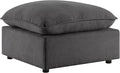 VANOMi Modular Ottoman Stool Cube Footrest Replacement for Sectional Sofa Upholstered Ottoman Seat Grey