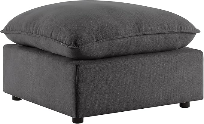 VANOMi Modular Ottoman Stool Cube Footrest Replacement for Sectional Sofa Upholstered Ottoman Seat Grey