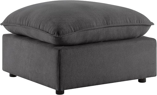 VANOMi Modular Ottoman Stool Cube Footrest Replacement for Sectional Sofa Upholstered Ottoman Seat Grey
