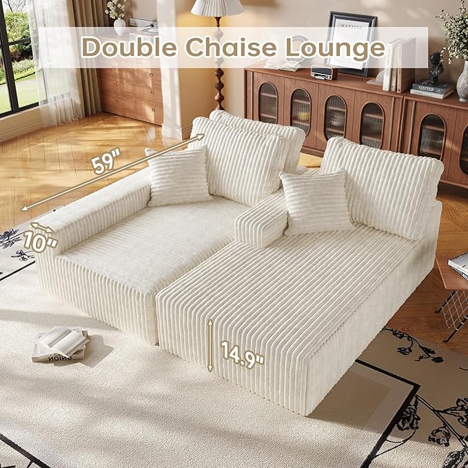 96 Cloud Sectional Couch with L-Shape Chaise4 Seat Modern Modular Sofa with Side PocketsUpholstered Couches for Living Room Bedroom Boneless CouchNo Assembly Required