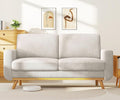 Vesgantti 68 Loveseat Sofa Light Grey Comfy Corduroy Couch with Spring Cushion and Solid Wood Modern Deep Seat for Bedroom Living Room Office