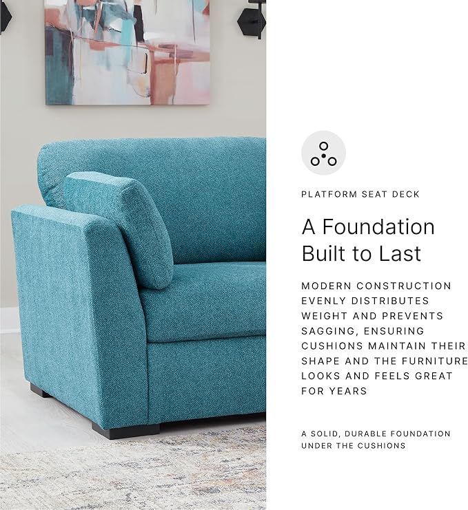 Signature Design by Ashley Keerwick Modern Upholstered Oversized Chair Blue
