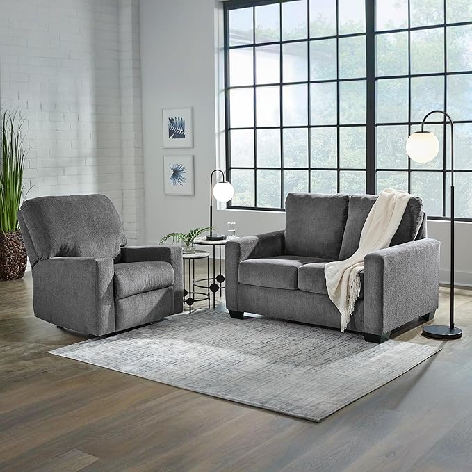 Signature Design by Ashley Rannis Casual Manual Rocker Recliner Gray