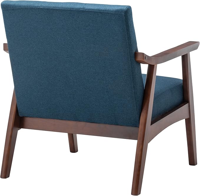 Convenience Concepts Take a Seat Chairs Dark Blue Fabric/Espresso