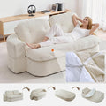 Kuahisoofa 78 Memory Foam Convertible Sofa Bed with Built-in Quilt Foldable Floor Couch Sleeper for Guests Room &amp Living Room Boneless Futon Cloud Sofa for Small Spaces White