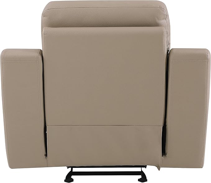 Blackjack Furniture Walker Leather Match Upholstered Reclining Living Room Chair Hazel Wood