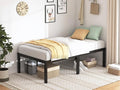 Twin Bed Frame - 18 in Sturdy Platform Bed Frame Twin Size Heavy Duty Metal Bed Frame No Box Spring Needed Quick &amp Easy Assembly No Noise Black