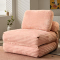 ovios Folding Sofa Bed Foldable Sleeper Chair Floor Futon Comfy Portable Convertible Fold Out Lounge Chairs for Living Room Bedroom Pink