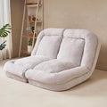Convertible Fold-Out Lazy Sofa Bed - Adjustable Human Dog Bed for Adults Plush Upholstered Adjustable Sofa Couch with 18-Position Backrest 2-Person Floor Sofa Bed Space Saving Design (Double)