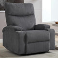 Manual Recliner Chair with Pull Ring 3 Position 140° Reclining Sofa for Living Room Nursery RV and OfficeOversized Recliner Chairs for Adults(Grey Corduroy Fabric)