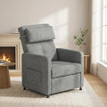 PeakPursuit Power Recliner Chair with Electric Adjustable Back USB Port &amp Side Pockets Single Overstuffed Recliner Chair for Living Room Bedroom or Home Theater Grey