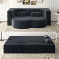 JOYBASE 78in Sofa Couch Convertible Oversized Cloud Loveseat Minimalist Sleeper Sofa Bed for Living Room Apartment Office No Assembly Required (Dark Grey Corduroy)