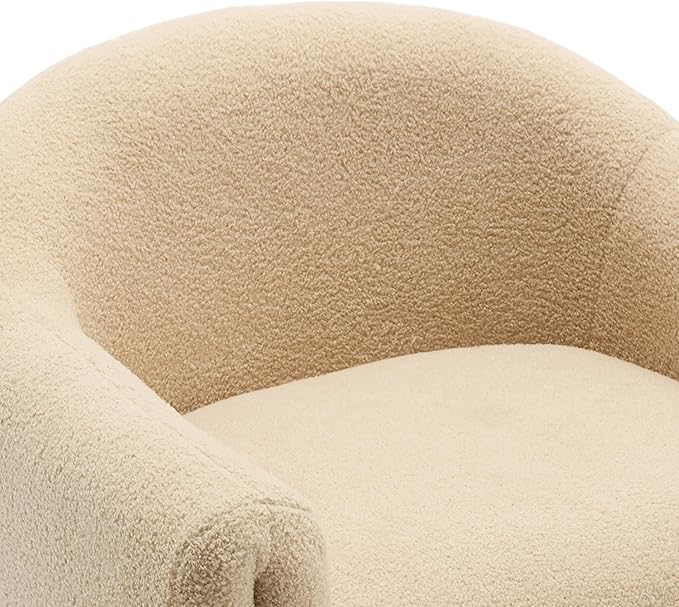 Accent Chair Modern Boucle Fabric Armchair for Living Room Comfy Upholstered Reading Single Sofa Chair for Bedroom (Boucle Camel Set of 2)