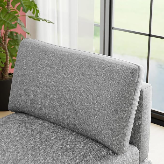 PayLessHere Single Sofa Couch Convertible Sofa 1-Seat Sofa Modular Sectional Sofa Couch for Living Room Bedroom OfficeGray