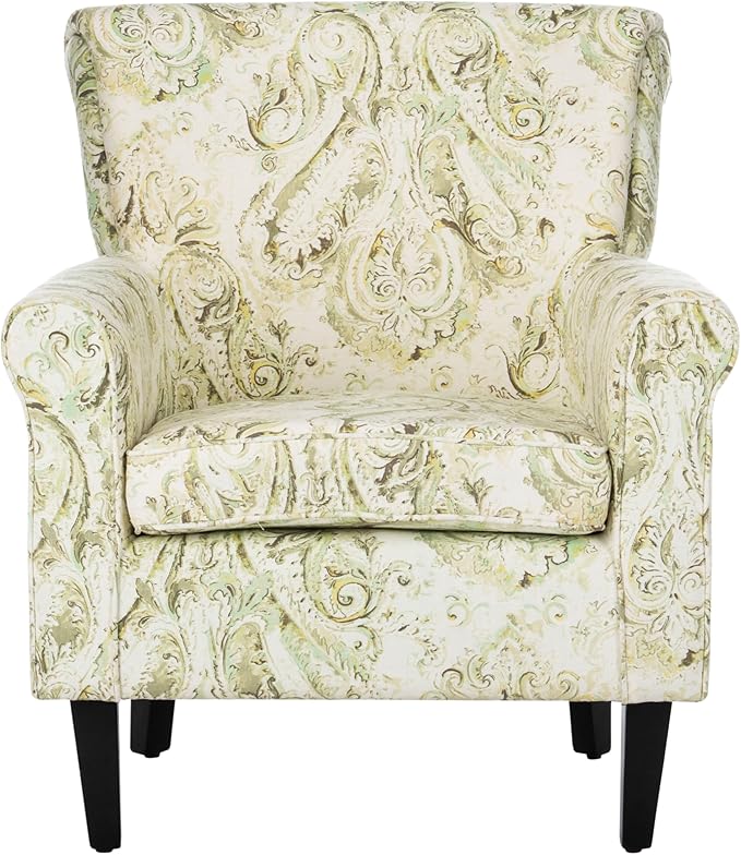 Safavieh Mercer Collection Hazina Wood Grey and Espresso Club Chair