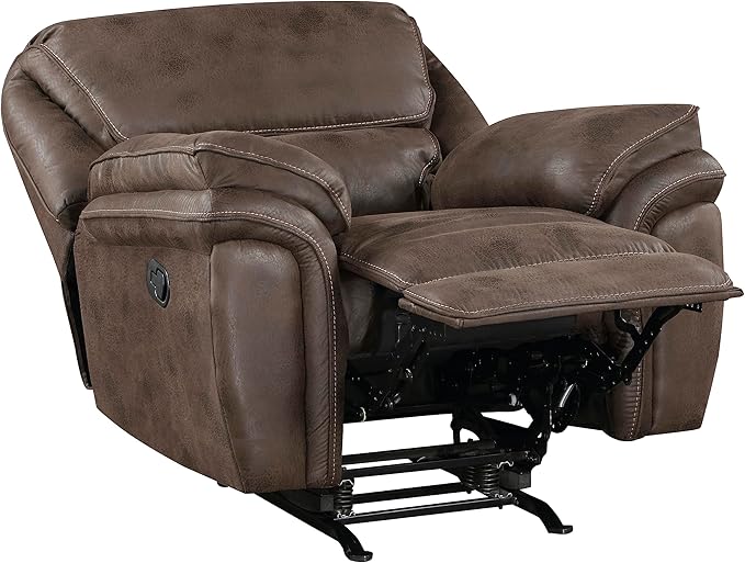Lexicon Dorritt Microfiber Manual Rocker Reclining Chair Brown