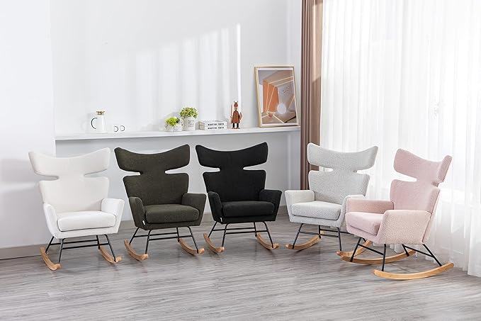 Fish Tail Living Room Comfortable Rocking Chair Living Room Chair