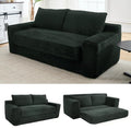 70.87 W Memory Foam Cloud Loveseat Sofa 2 in 1 Convertible Folding Couch Bed No Assembly Compressed Corduroy Floor Lounge Sofa for Apartment Office Bedroom Living Room Small Spaces