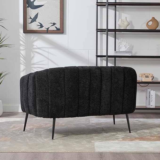 KEIKI 50.2'' Loveseat Sofa Upholstered Chenille Love Seat Couches Modern Deep Seat 2-Seat Sofa for Small Space Living Room Studio Apartment