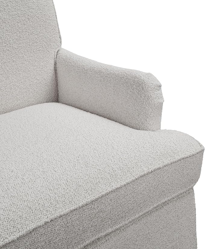 Art Leon Swivel Barrel Chairs Set of 2 - Modern Upholstered Swivel Barrel Chair Fabric Upholstered Accent Arm Chairs with Metal Base Modern Living Room Chairs Sofa Chairs for Bedroom White
