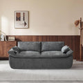 89 Cloud Boneless Loveseat Sofa Couch Deep Seat Love Seat Sofa with Lumbar Pillow 2-Seater Compressed Couches for Living Room Chenille Grey