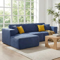 109” Cloud Sectional Couch Boneless Modular Sofa with L-Shape Chaise Deep Seat Corduroy Couch No Assembly Required Modern Upholstered Sectional for Living Room Apartment Bedroom