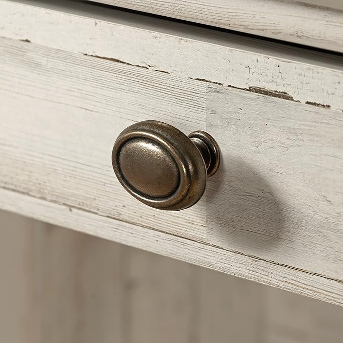 Sauder Barrister Lane Executive Desk White Plank Finish