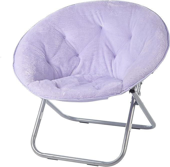 Urban Lifestyle Faux Fur Saucer Chair Lavender