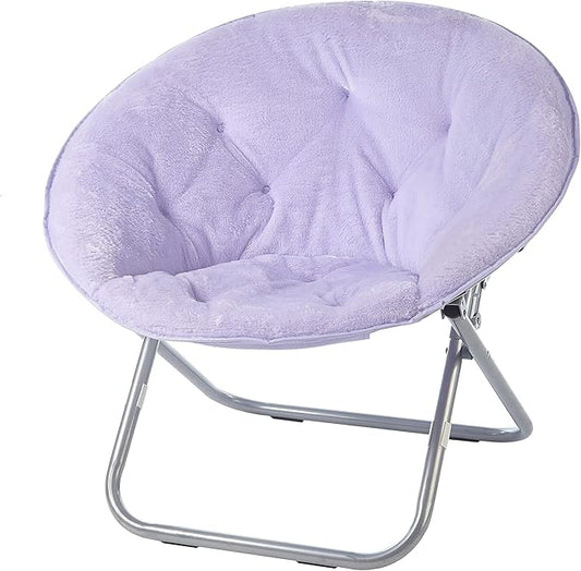 Urban Lifestyle Faux Fur Saucer Chair Lavender