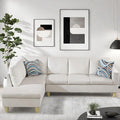 L Shaped Couch Modular Sectional Sofa with Chaise Modern Modular Sofas Furniture Sofa Couches for Living Room/Apartment/Office/Bedroom White