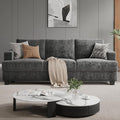 89 Inch Sofa with Extra Deep Seats Oversize3 Seater Sofa for Living Room Modern Couch and Sofa Comfy Armrests and Seats and Backrests Easy InstallationChenille Fabric Gray