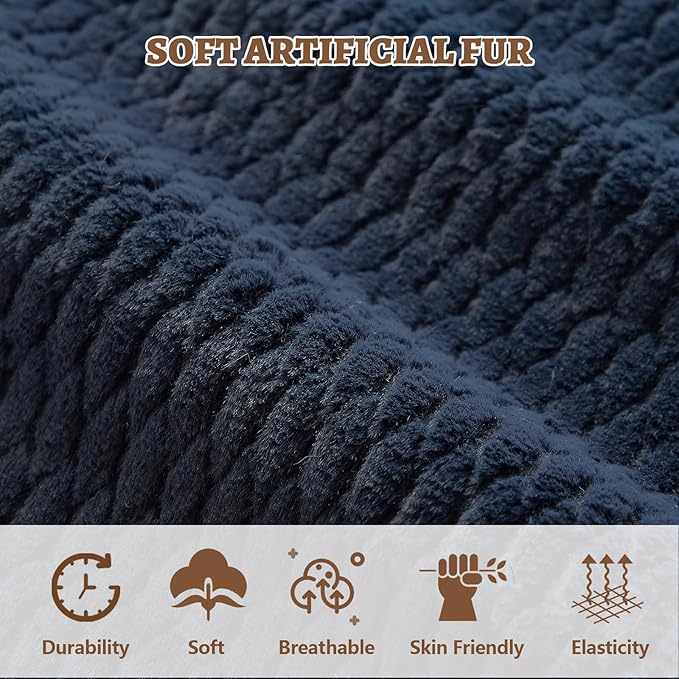 39.4 Wide Swivel Accent Chair Modern 360° Rotating Barrel Chair with Metal Base Club Single Sofa Chenille Armchair for Living Room Bedroom Reading Room Office (Dark Blue)