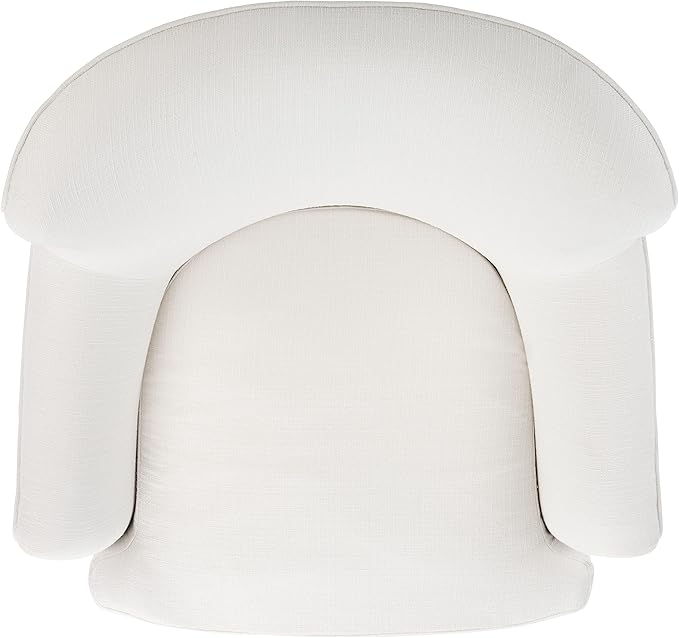 SAFAVIEH Home Collection Levin White/Walnut Accent Club Chair