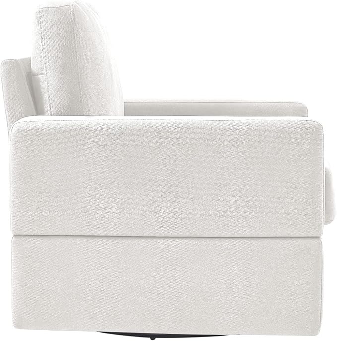 Upholstered Swivel Barrel ChairModern Arm Chair for Living Room and Bedroom