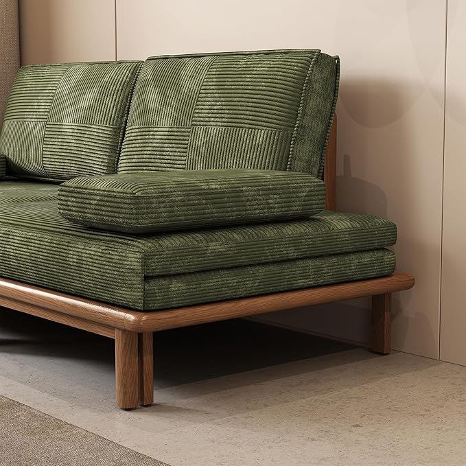 Lartis 78.7 Sofa Bed Sleeper Pull Out Couch Modern Couch Convertible Modern Futon for Living Room/Apartment/Bedroom Modular Design SofaFull Solid Wood Frame